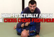 마운트에서 크로스초크 제대로 걸기