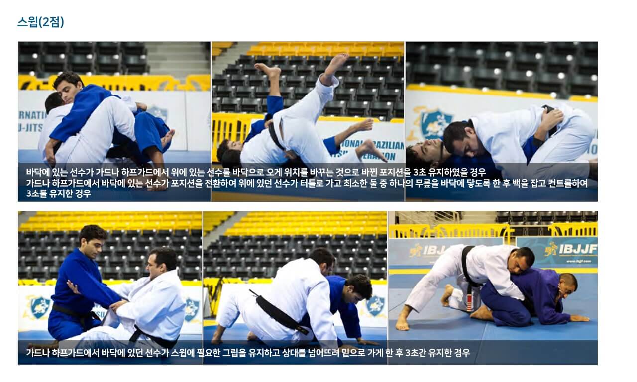 IBJJF 주짓수 규칙(룰북) 요약(2018년)