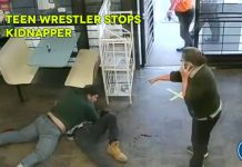 10대 레슬러 납치를 시도하는 범인 제압