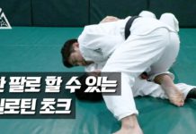 한 팔로 할 수 있는 길로틴 초크!(노기 가능)