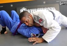 사이드 컨트롤에서 페이퍼 커터 초크 서브미션으로 마무리!