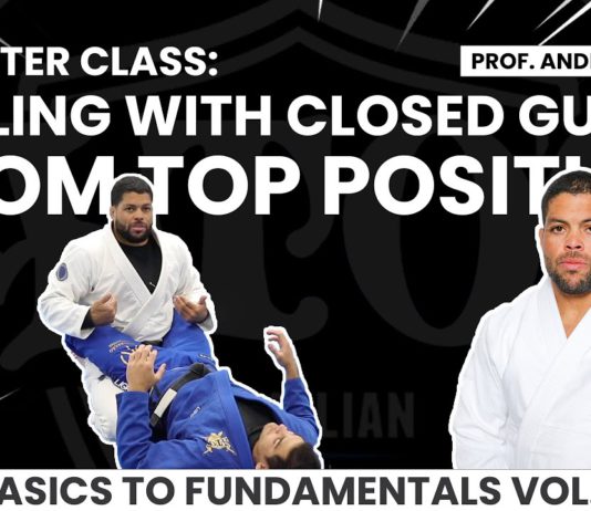 두손으로 한손을 제압해서 클로즈가드 탈출 후 패스하기!