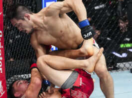 유수영, UFC 첫 피니시승…무패 신인 코반첵에 3R 기무라 서브미션 피니시